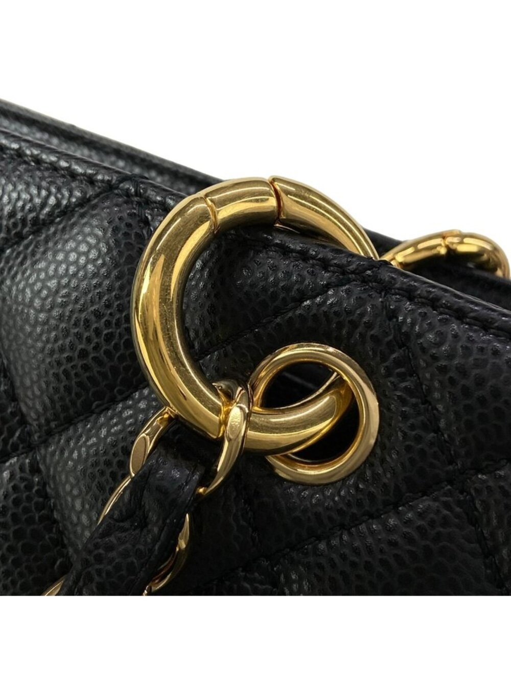 Chanel Tote Reproduction Chain Grand Shopping GST Black Shoulder Gold - Picture 15 of 15